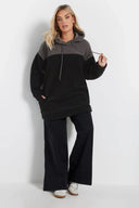 קפוצ׳ון במידות גדולות שרוול ארוך פלוש עם כיסים 303790