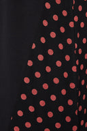 חולצה במידות גדולות דוגמת נקודות בגב גזרה אסימטרית חולצה ללא שרוולים 302254