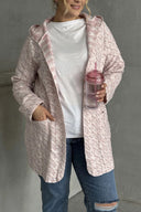 קרדיגן במידות גדולות שרוול ארוך קפוצ׳ון עם כיסים פתוח 301794