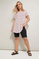 טישירט במידות גדולות צווארון V חולצה ללא שרוולים תחרה ללא בטנה 304090