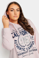 קפוצ׳ון במידות גדולות שרוול ארוך גב ארוך עם הדפס 301954