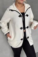 מעיל במידות גדולות סגירה קדמית כיסים שרוול ארוך פלוש 301816