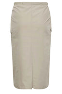 חצאית קארגו במידות גדולות מידי עם מותן מכוווצת וחריץ מאחור 302038