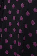 חולצה במידות גדולות ללא שרוולים צווארון עגול דוגמת נקודות 302249