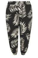 שרוואל במידות גדולות אורך קרסול גומי בשולי הקרסול גומי במותן עם כיסים 145264