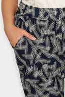 מכנס מכפלת צרה עם הדפס עם כיסים גזרת גזר
