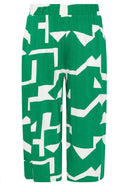 מכנס קפרי במידות גדולות גזרה רחבה מותן אלסטית עם כיסים 304118