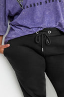 מכנסי ג׳וגר במידות גדולות גומי במותן גומי בשולי הקרסול קרסול צר 302754