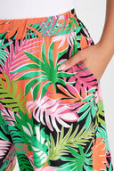 שורט רחב במידות גדולות גומי במותן עם הדפס עם לייקרה 145100