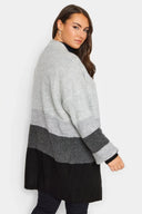 סווטשירט במידות גדולות שרוול ארוך מעוטרת בפאייטים צווארון עגול 303789