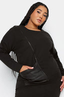 שמלה במידות גדולות מידי צווארון עגול עם רוכסן 302715