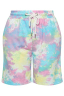 שורט רחב במידות גדולות דוגמת באטיק גומי במותן עם כיסים 303208