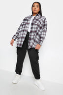 מכנסי ג'וגר במידות גדולות גומי בשוליים שרוך במותן כיסים 302751