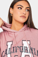 קפוצ'ון במידות גדולות פרטי פאייטים הדפס כתוב שרוול ארוך עם כיסים 302567