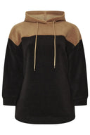 קרדיגן במידות גדולות שרוול ארוך פלוש עם כיסים 303796