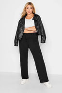 מכנסיים רחבים במידות גדולות גומי במותן עם שרוך ללא כיסים 140052