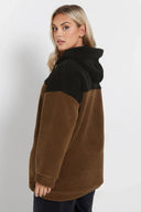 קפוצ׳ון במידות גדולות שרוול ארוך פלוש עם כיסים 303794