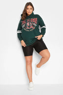 קפוצ׳ון במידות גדולות שרוולים עם פס שרוול ארוך 301945