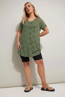 טישירט במידות גדולות צווארון V חולצה ללא שרוולים תחרה ללא בטנה 304091