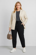 מכנסי טרנינג במידות גדולות גומי במותן עם שרוך עם כיסים גזרה ישרה 142694