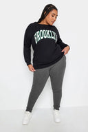 מכנסי ג׳וגר במידות גדולות גומי במותן גומי בשולי הקרסול קרסול צר 302755