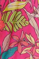 חולצה במידה גדולה ללא שרוולים עם גזרה אסימטרית ודוגמת עלים 300955