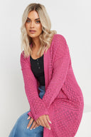 קרדיגן במידות גדולות שרוול ארוך ללא סגירה בחזית ארוך תחרה 302324