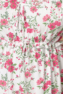 טישירט במידות גדולות צווארון מרובע ללא שרוולים פרטי חוט דוגמת פרחים 322694