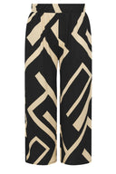 מכנסיים במידות גדולות גומי במותן קרסול רחב שתי כיסים קדמיים 310141