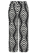 מכנסיים רחבים במידות גדולות גומי במותן כיסים דוגמת סגנון אבסטרקט 310140