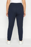 מכנסיים צמודים במידות גדולות עם כיסים גומי במותן לייקרה קרסול צר 103368