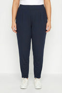 מכנסיים צמודים במידות גדולות עם כיסים גומי במותן לייקרה קרסול צר 103368