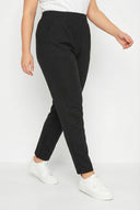 מכנסיים צמודים במידות גדולות גומי במותן לייקרה קרסול צר 103369