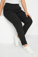 מכנסיים צמודים במידות גדולות גומי במותן לייקרה קרסול צר 103369