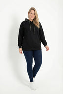 קפוצ׳ון במידות גדולות שרוול ארוך עם הדפס עם גומי במותן 106-73