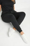 מכנסי טרנינג במידות גדולות גומי במותן עם שרוך עם כיסים גומי בשוליים 126107