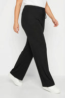 מכנסיים רחבים במידות גדולות גומי במותן עם שרוך ללא כיסים 140052