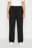 מכנסיים רחבים במידות גדולות גומי במותן עם שרוך ללא כיסים 140052