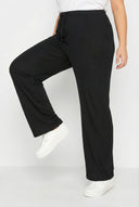 מכנסיים רחבים במידות גדולות גומי במותן עם שרוך ללא כיסים 140052