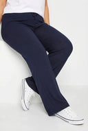 מכנסיים במידות גדולות גומי במותן גזרה רחבה נופלת 142022