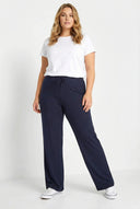 מכנסיים במידות גדולות גומי במותן גזרה רחבה נופלת 142022