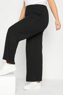 מכנסיים רחבים במידות גדולות גומי במותן עם כיסים 143418