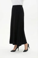 חצאית ארוכה במידות גדולות גומי במותן עם כיסים 160051