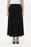 חצאית ארוכה במידות גדולות גומי במותן עם כיסים 160051