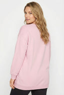 סווטשירט במידות גדולות דוגמת כיתוב צווארון עגול 173598