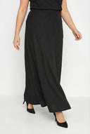 חצאית במידות גדולות מקסי גומי במותן שתי כיסים קדמיים 194938