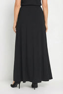 חצאית במידות גדולות מקסי גומי במותן שתי כיסים קדמיים 194938