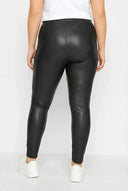 טייץ דמוי עור במידות גדולות בגזרה מודרנית עם גימור מבריק 301851