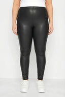 טייץ דמוי עור במידות גדולות בגזרה מודרנית עם גימור מבריק 301851