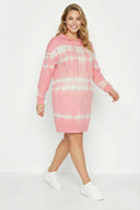 קפוצ׳ון במידות גדולות ארוך דוגמת באטיק עם כיסים 302208